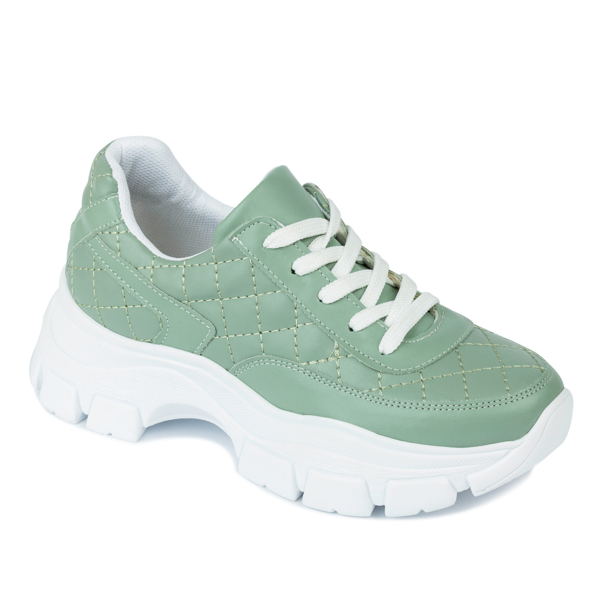 SAW SNEAKERS WITH HIGH SOLE - GREEN