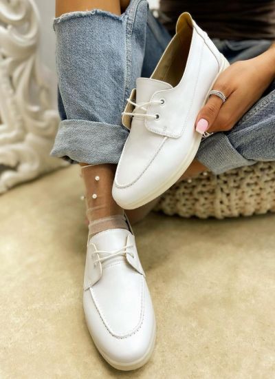 OXFORD LACE UP SHOES - WHITE