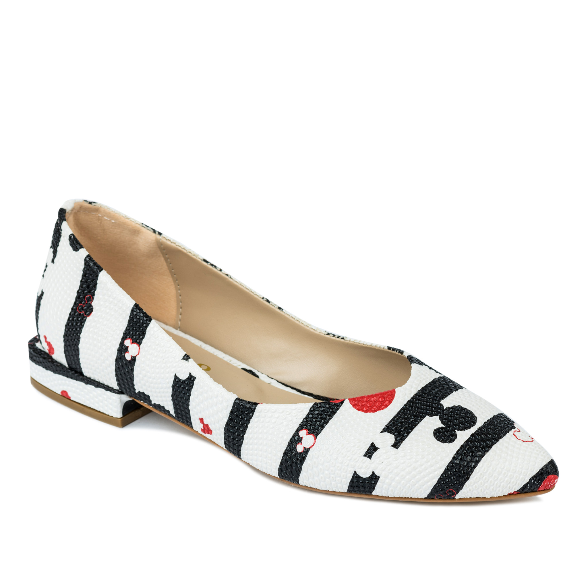 MICKEY POINTED FLATS - WHITE