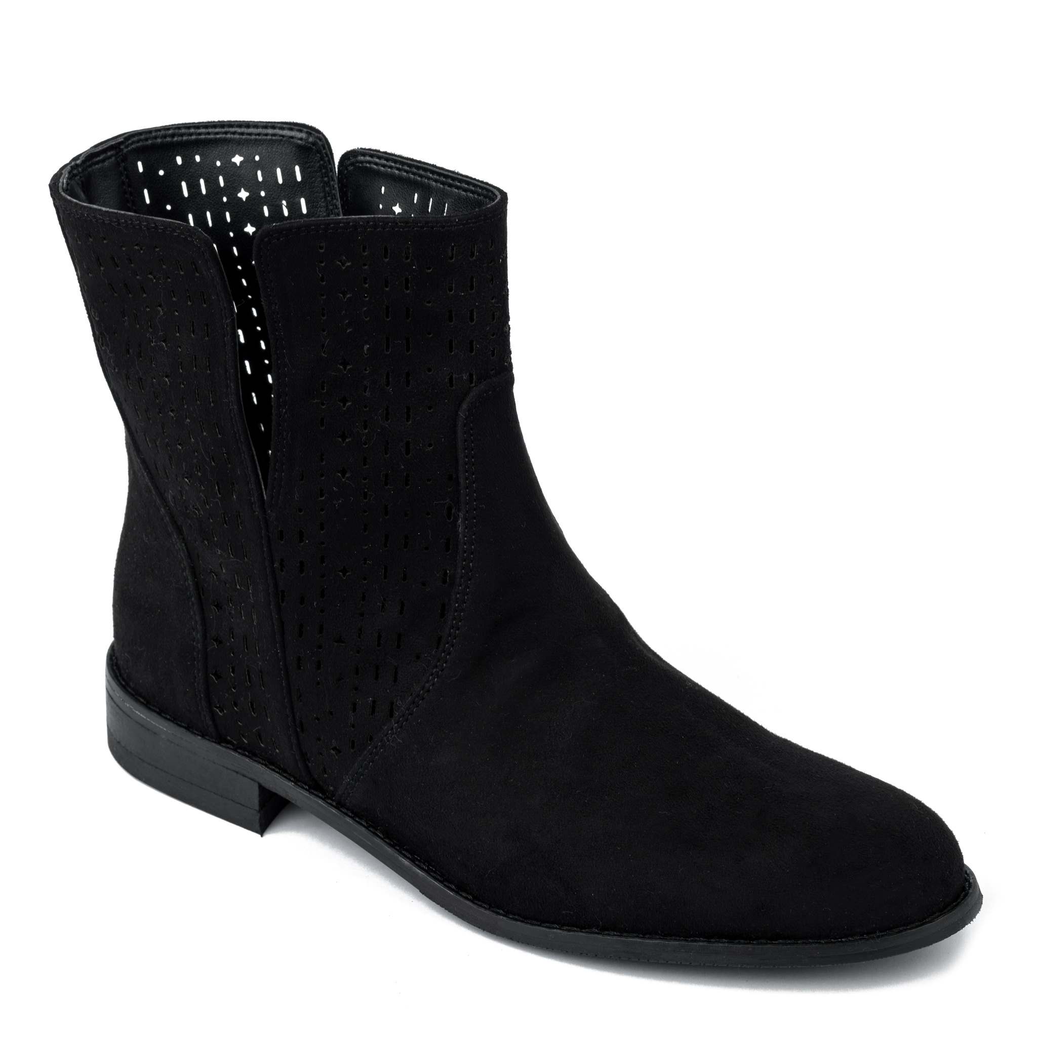 HOLLOW ANKLE BOOTS - BLACK