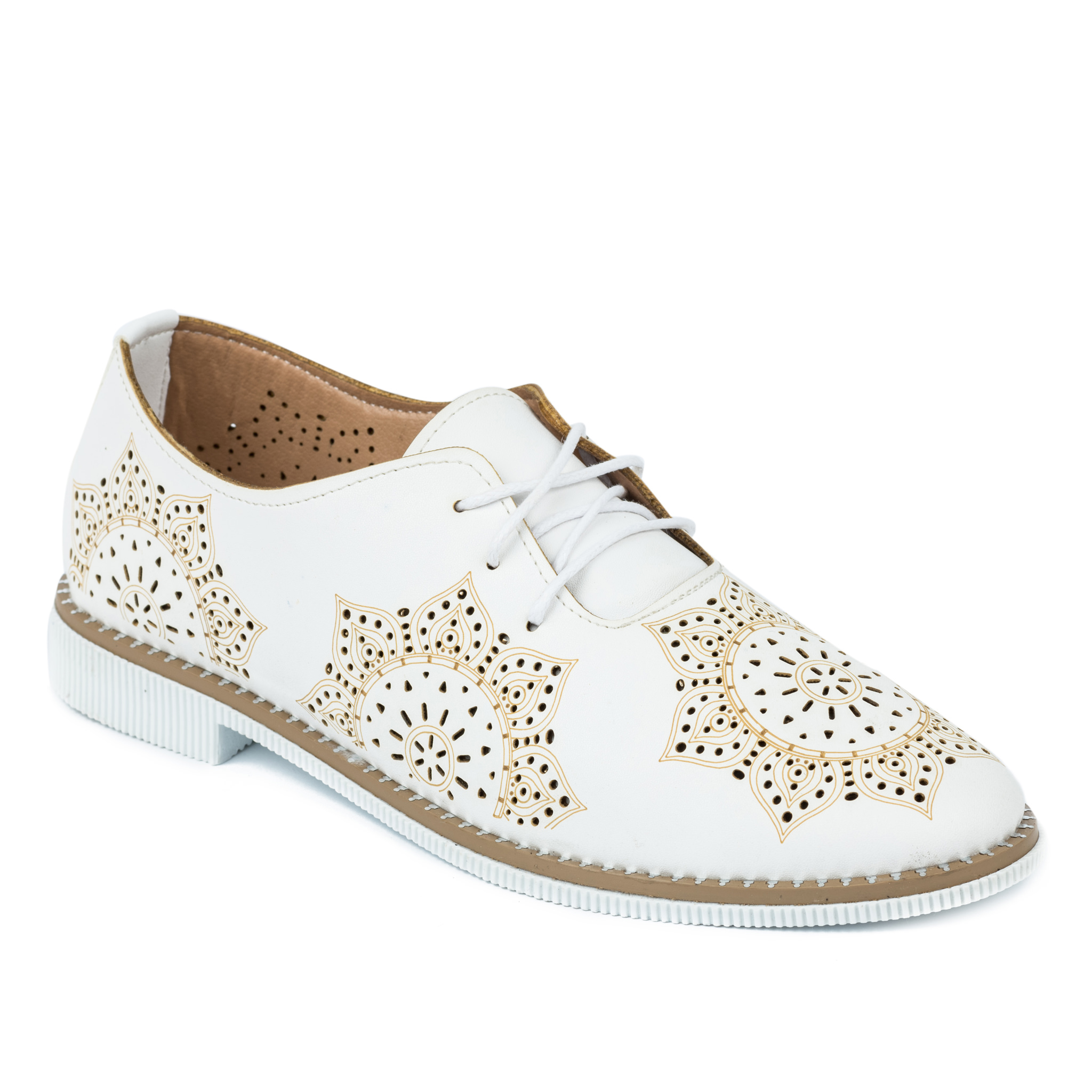 HOLLOW OXFORD SHOES - WHITE