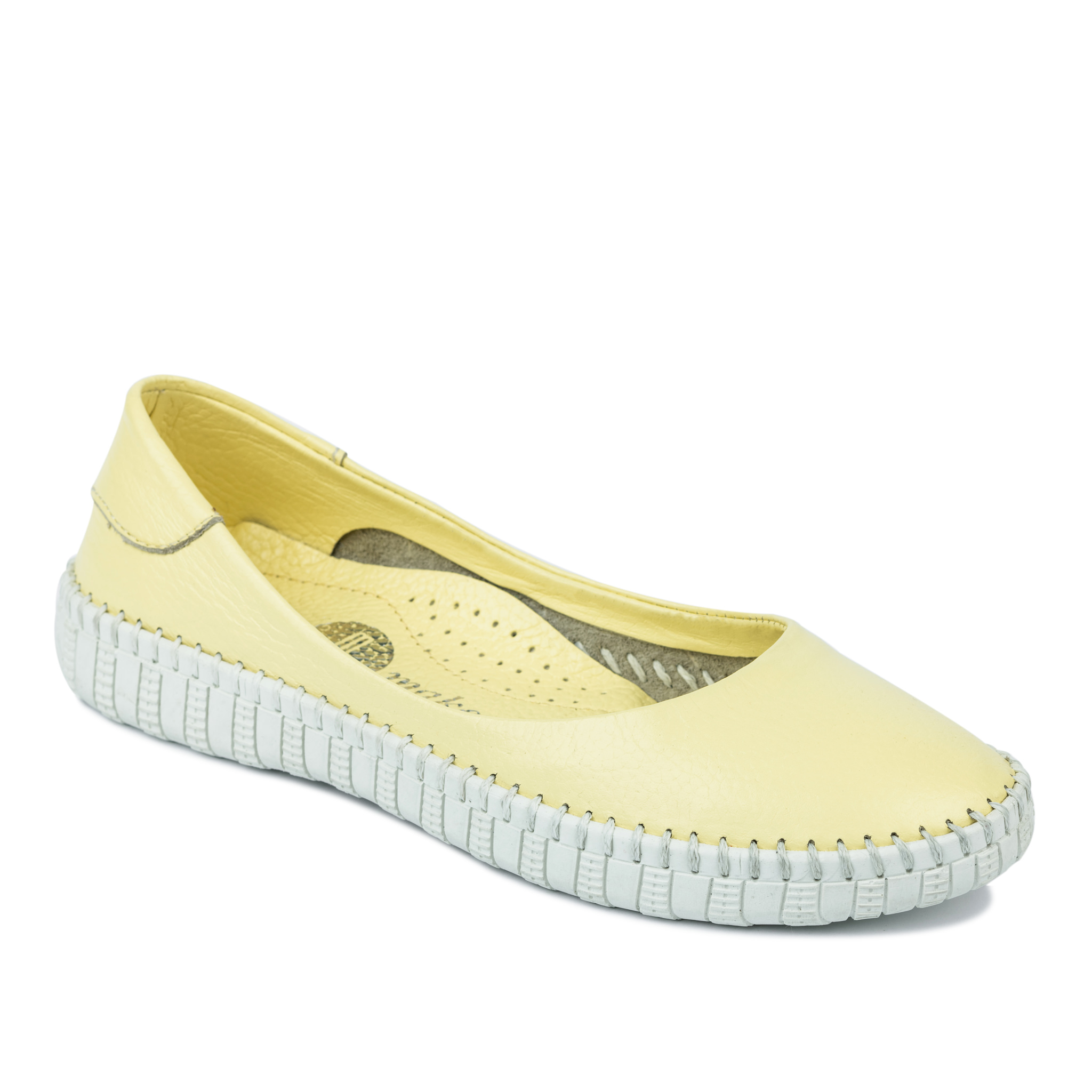 Leather ballet flats A210 - YELLOW