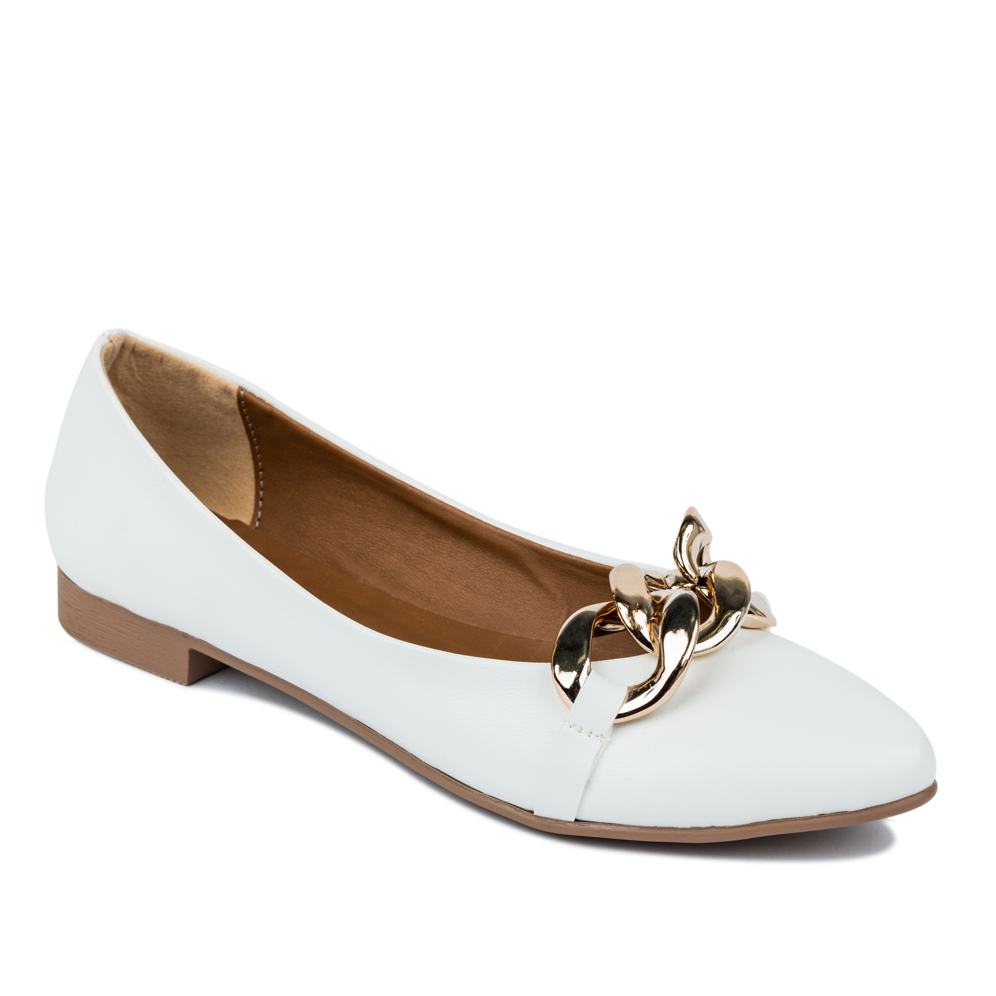 FLATS WITH CHAIN - WHITE