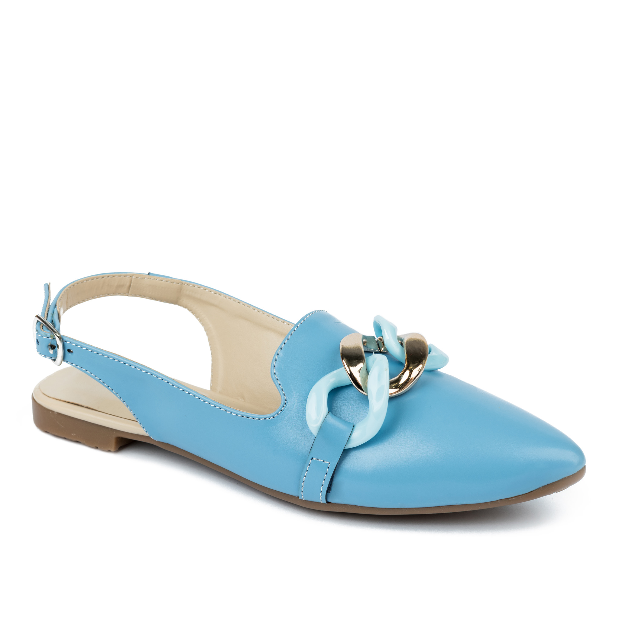 OPEN FLATS WITH CHAIN - BLUE