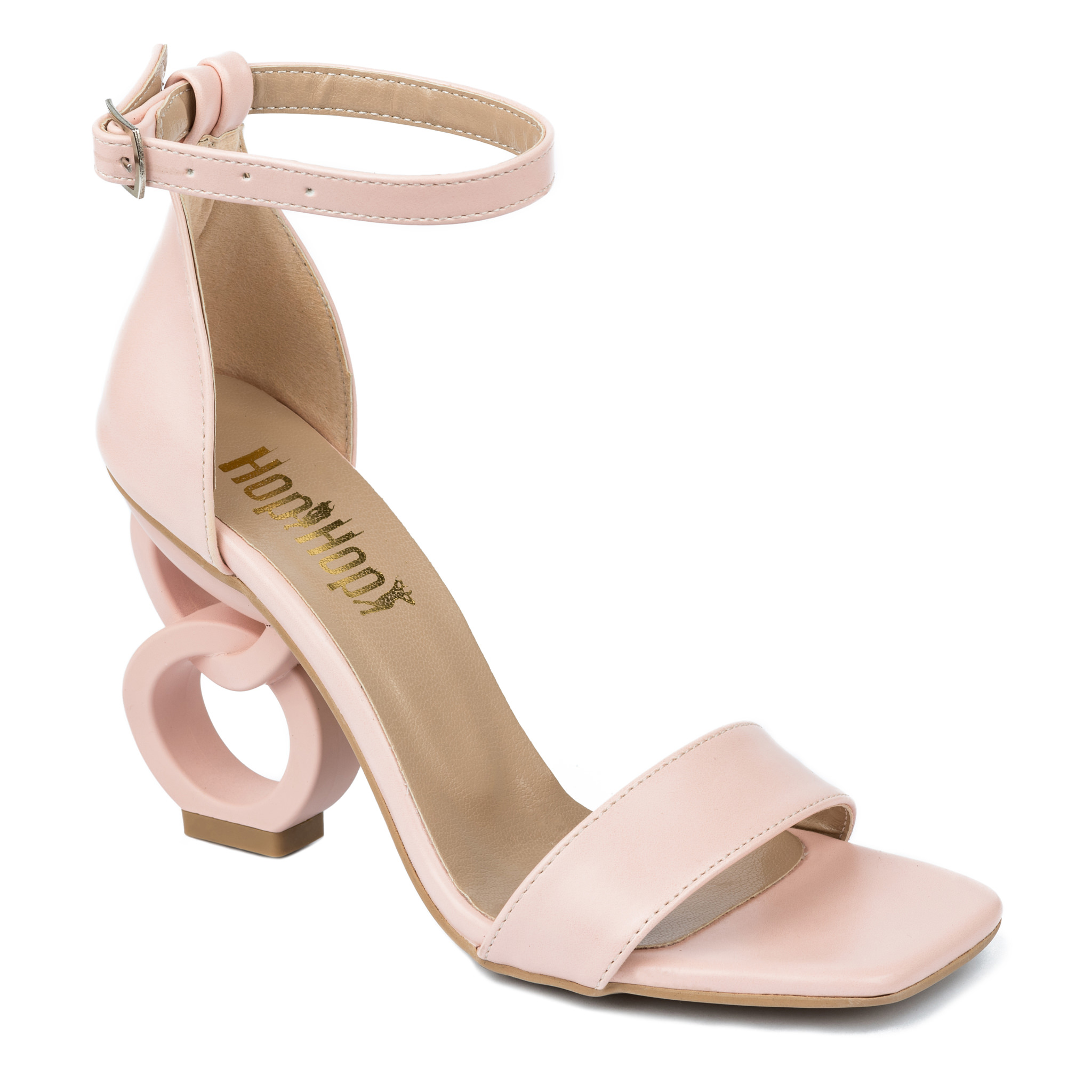SANDALS WITH THICK HEEL - ROSE