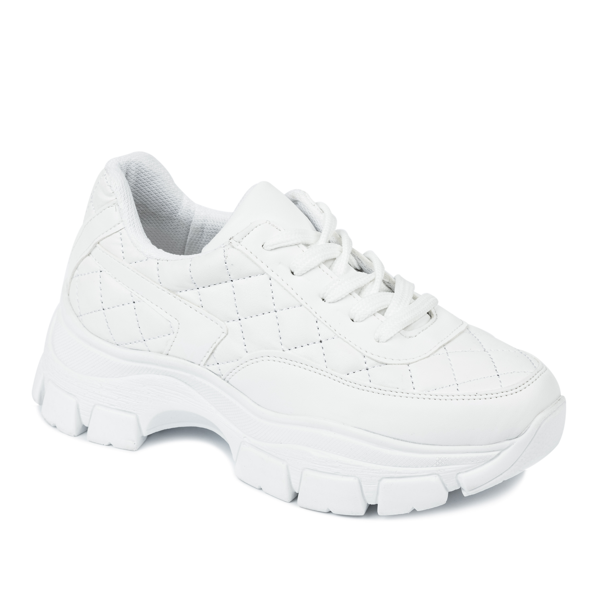 SAW LACE UP SNEAKERS - WHITE